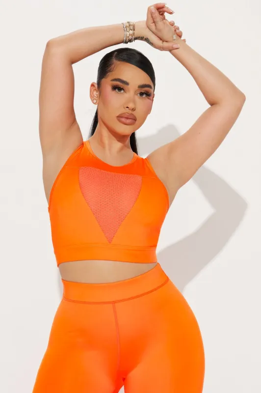 Power Punch Elevate Sports Bra - Neon Orange sold by Fashion Nova