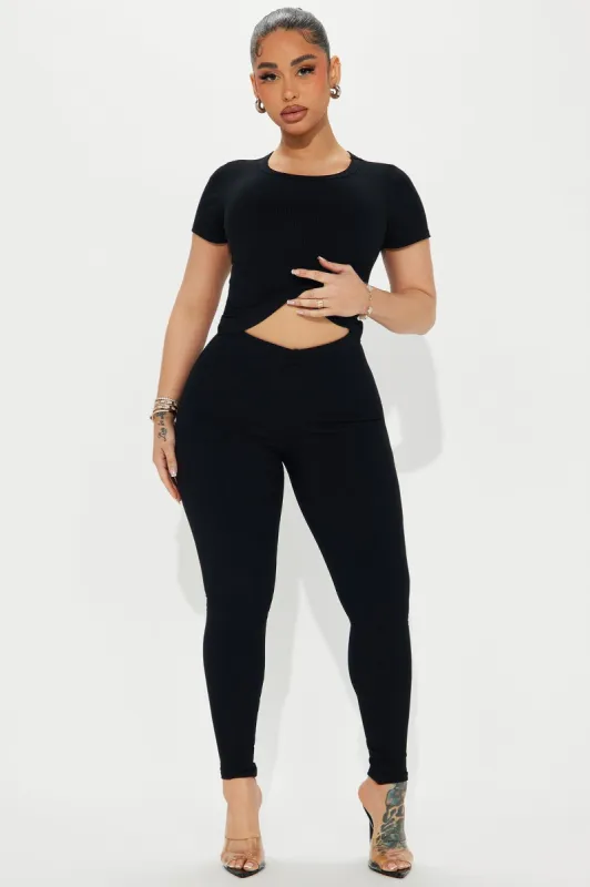 Ellie Snatched Pant Set - Black sold by Fashion Nova