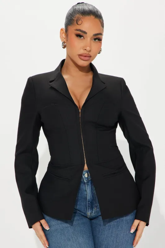 All Body Corset Blazer - Black sold by Fashion Nova