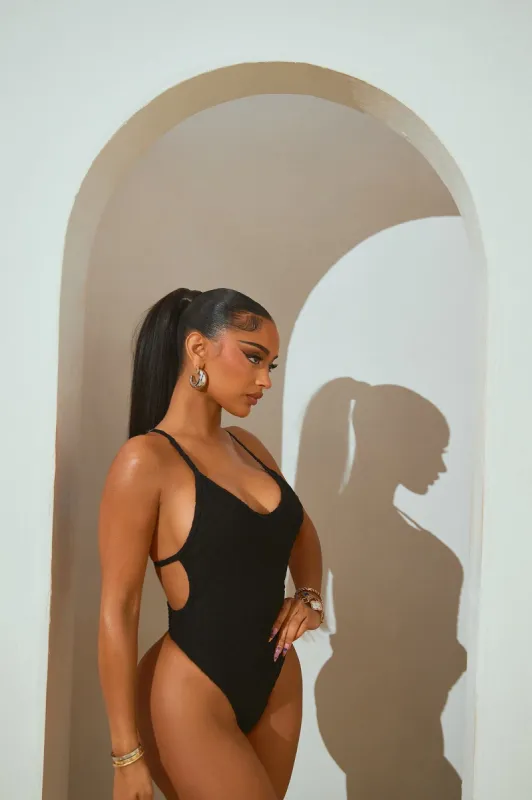 Greta 1 Piece Swimsuit - Black sold by Fashion Nova