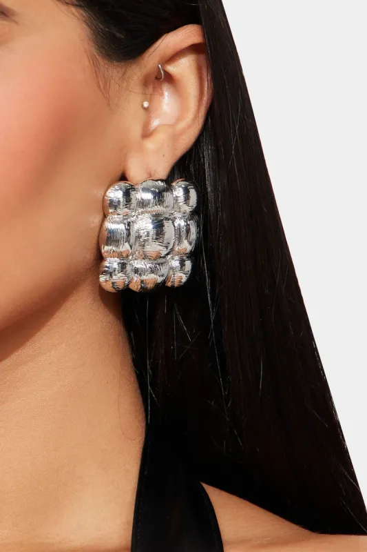 Pop It Earrings - Silver sold by Fashion Nova