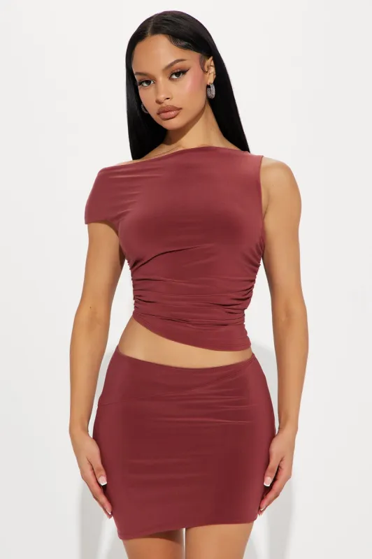 Dalia Double Lined Skirt Set - Cognac sold by Fashion Nova