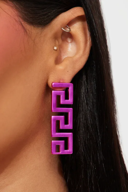 Dazed And Amazed Earrings - Pink made by Fashion Nova