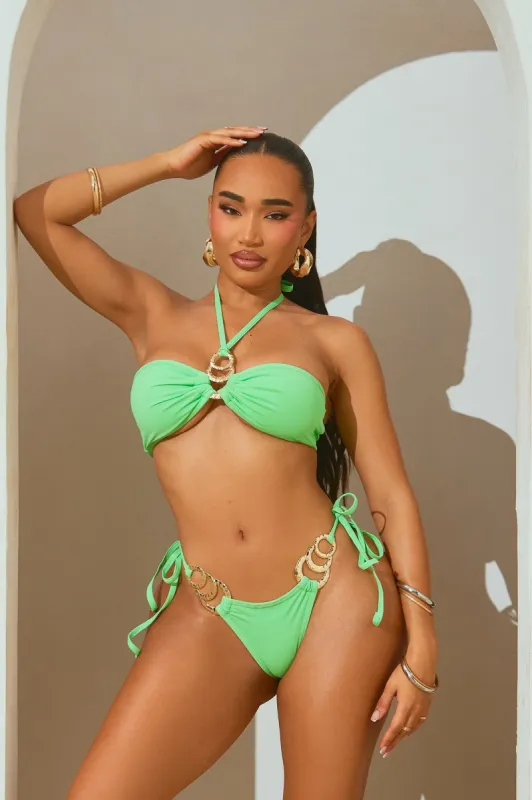 Sunshine Coast Hammered Hardware 2 Piece Bikini - Green sold by Fashion Nova