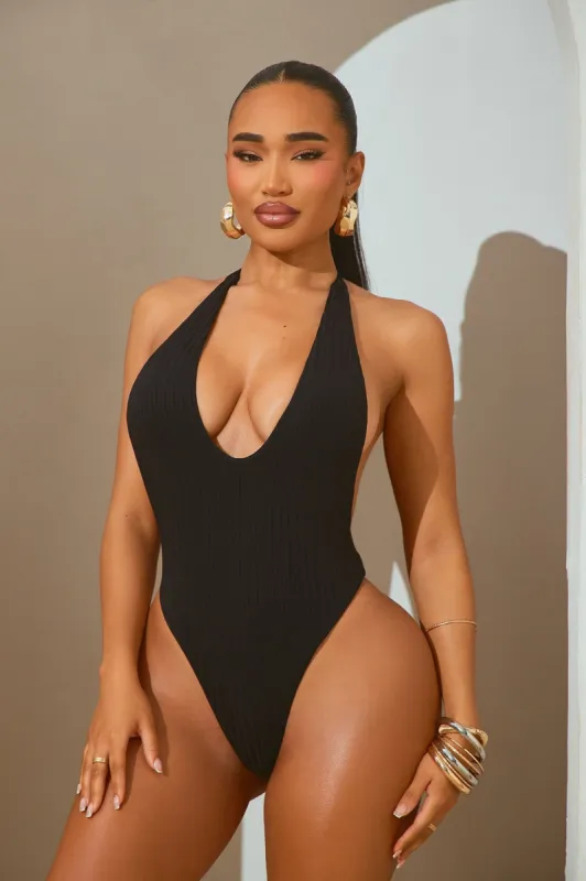 Andrea Halter 1 Piece Swimsuit - Black sold by Fashion Nova
