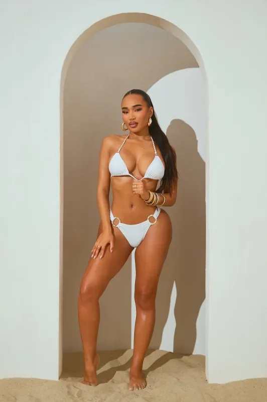 Kallie O-Ring 2 Piece Bikini - White sold by Fashion Nova