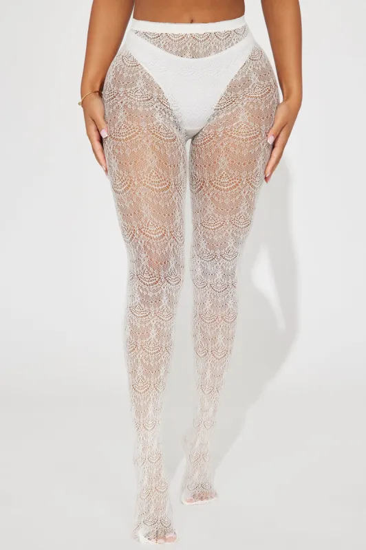 Dinner Party Ready Tights - Ivory sold by Fashion Nova