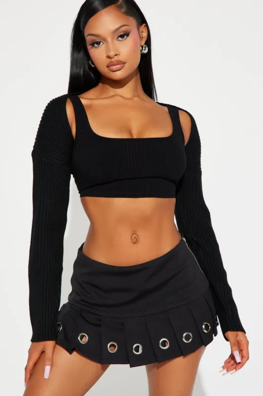 Robyn Bolero Sweater - Black sold by Fashion Nova