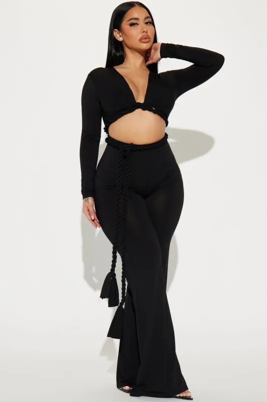 Reina Rope Jumpsuit - Black sold by Fashion Nova