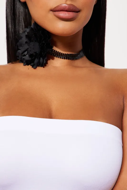 Beautiful Flor Choker - Black sold by Fashion Nova