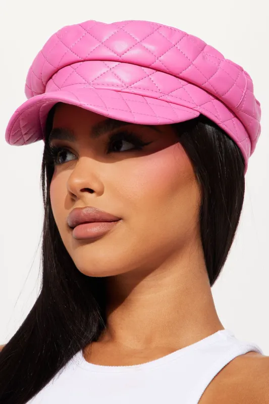 Quilted Cabbie Hat - Pink sold by Fashion Nova