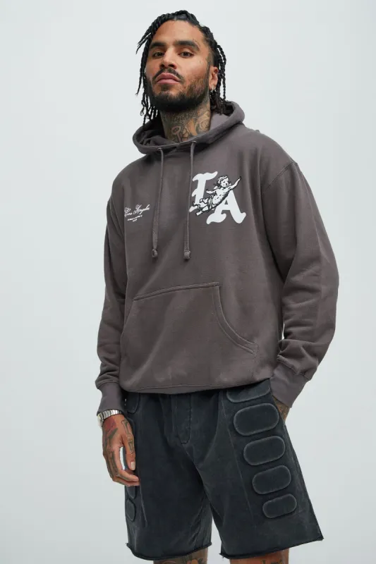 Los Angels Hoodie - Grey sold by Fashion Nova