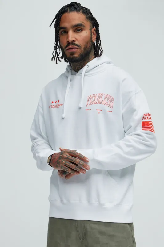 Forever Fearless Hoodie - White sold by Fashion Nova