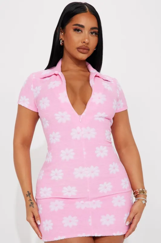 Bondi Sands Terry Mini Dress - Pink sold by Fashion Nova