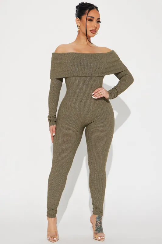 Invite Me Over Jumpsuit - Olive sold by Fashion Nova