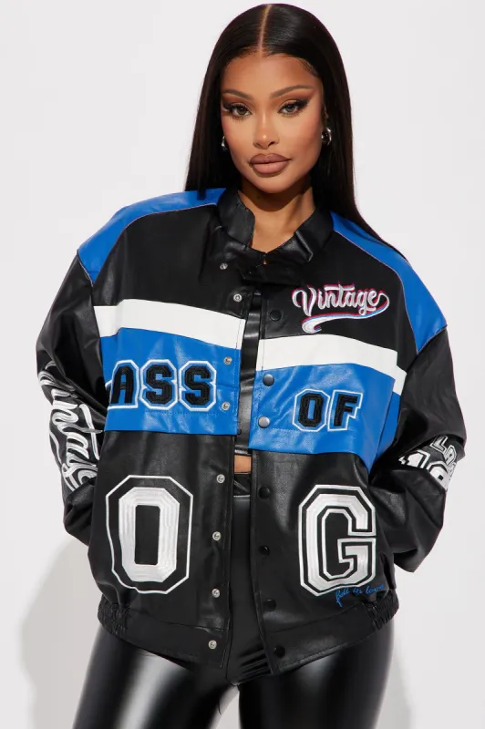 Class Of 87 Varsity Jacket - Blue/combo made by Fashion Nova
