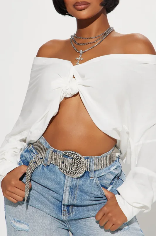Owning The Night Rhinestone Belt - Silver made by Fashion Nova