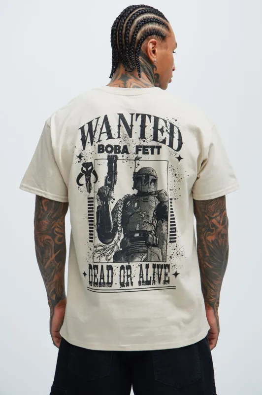 Star Wars Boba Fett Hunted Short Sleeve Tee - Cream sold by Fashion Nova
