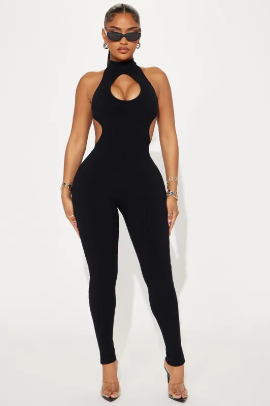 Nia Snatched Jumpsuit - Black sold by Fashion Nova