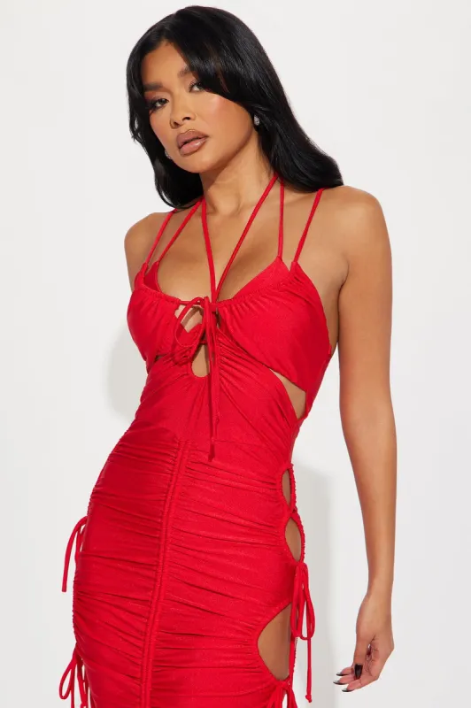 Drink In My Hand Ribbed Midi Dress - Blue/combo sold by Fashion Nova