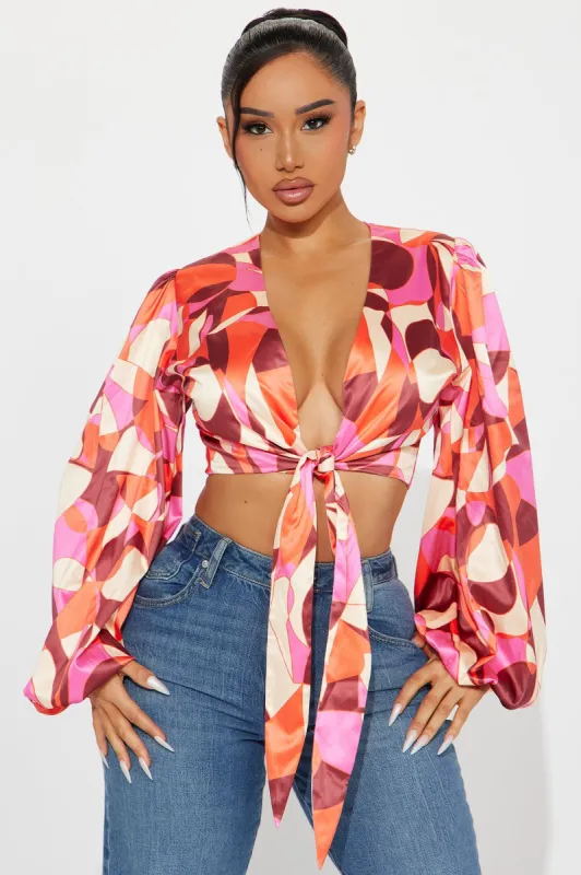 Vacation Ready Satin Top - Multi Color sold by Fashion Nova