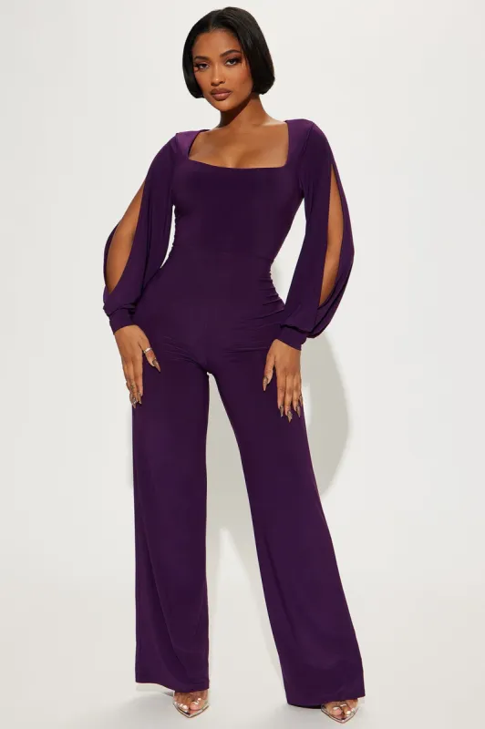 Ella Jumpsuit - Eggplant made by Fashion Nova