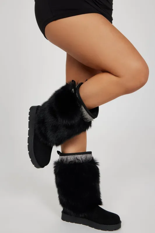 Chill With Me Booties - Black sold by Fashion Nova