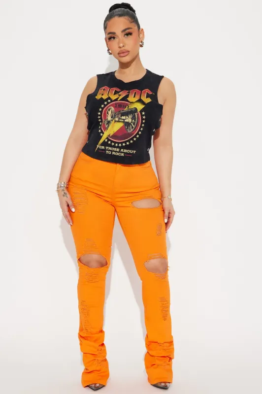 Claw You Up Distressed Flare Pant - Orange sold by Fashion Nova