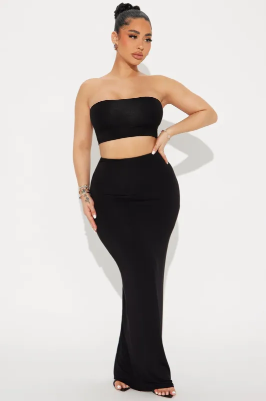 Another Time Double Lined Skirt Set - Black sold by Fashion Nova