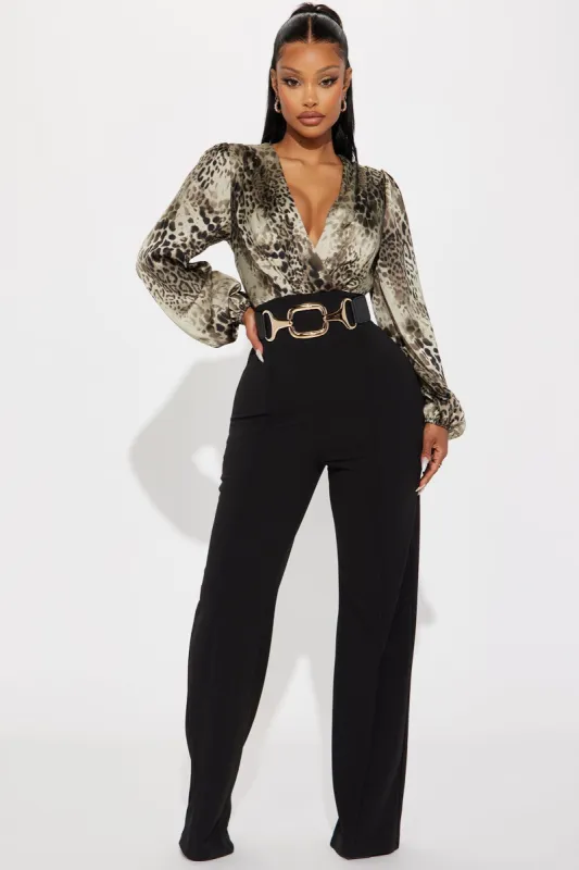 Living Easy Jumpsuit - Olive/combo made by Fashion Nova