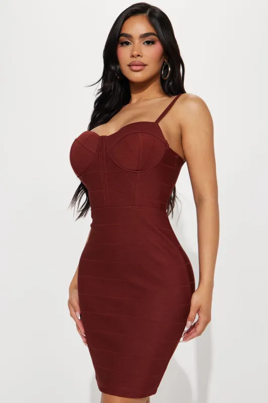 Robin Mini Dress - Cognac sold by Fashion Nova