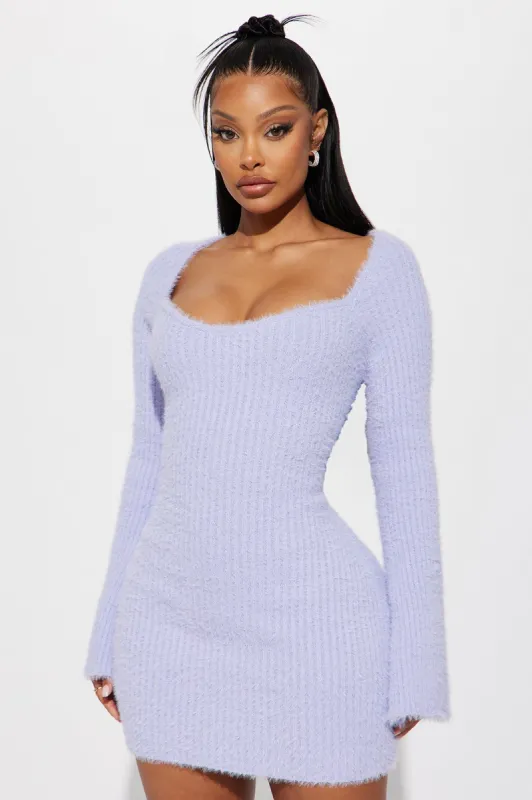 Amirah Cozy Sweater Mini Dress - Lavender sold by Fashion Nova