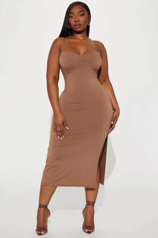 Diana Cami Midi Dress 11- Chestnut sold by Fashion Nova
