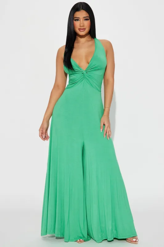 Don't Doubt Me Jumpsuit  - Kelly Green sold by Fashion Nova