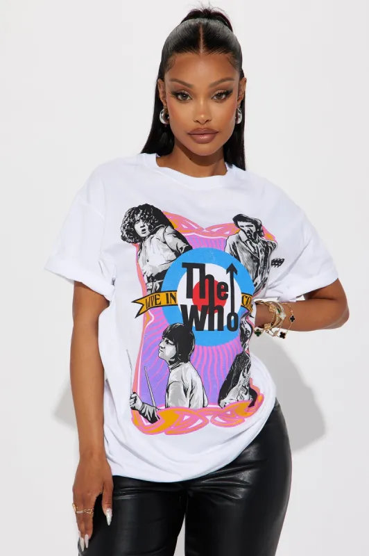 The Who Concert Graphic Tee - White Wash sold by Fashion Nova