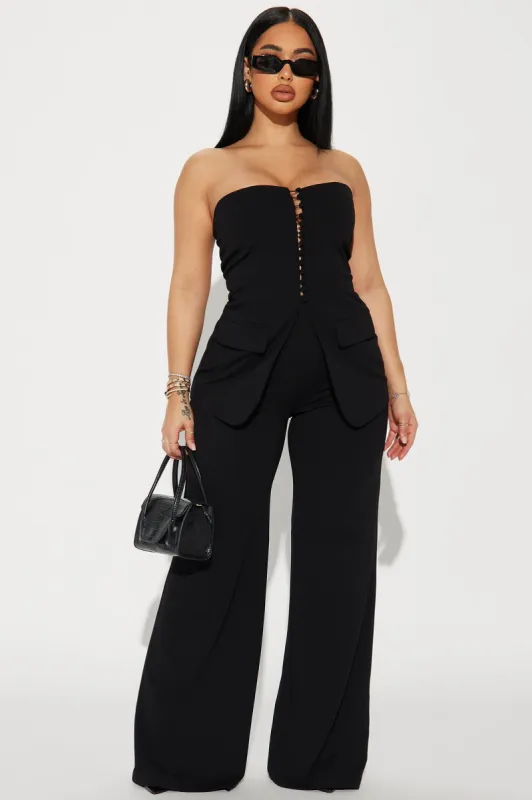 Perfect Affair Pant Set - Black sold by Fashion Nova