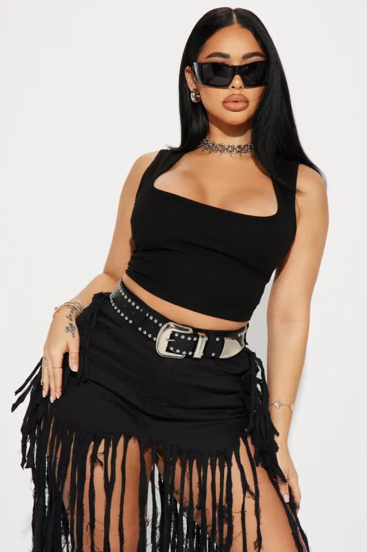 Trip To The Wild Side Belt - Black/Silver sold by Fashion Nova
