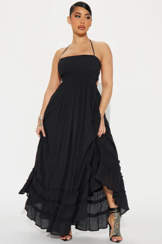 Hayley Halter Maxi Dress - Black sold by Fashion Nova
