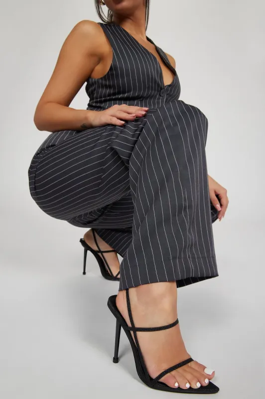 Seal The Deal Slingback Heeled Sandals - Black sold by Fashion Nova