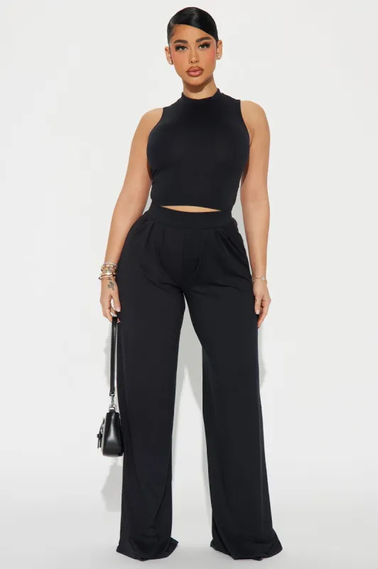 Endless Moment Pant Set - Black sold by Fashion Nova
