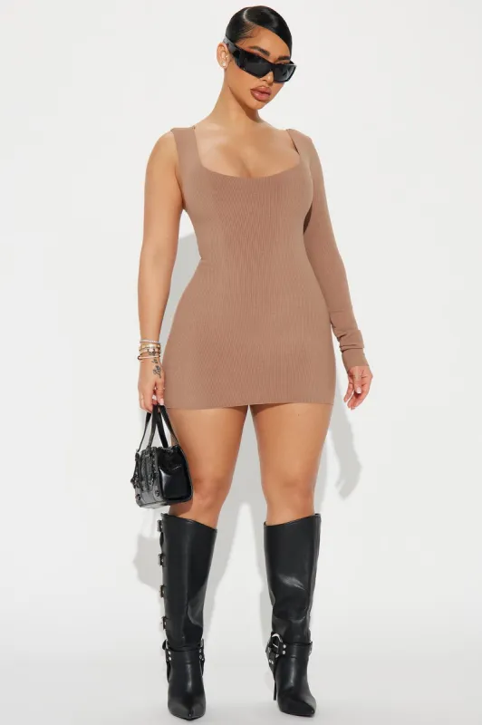 Brandi Snatched Mini Dress - Nude sold by Fashion Nova