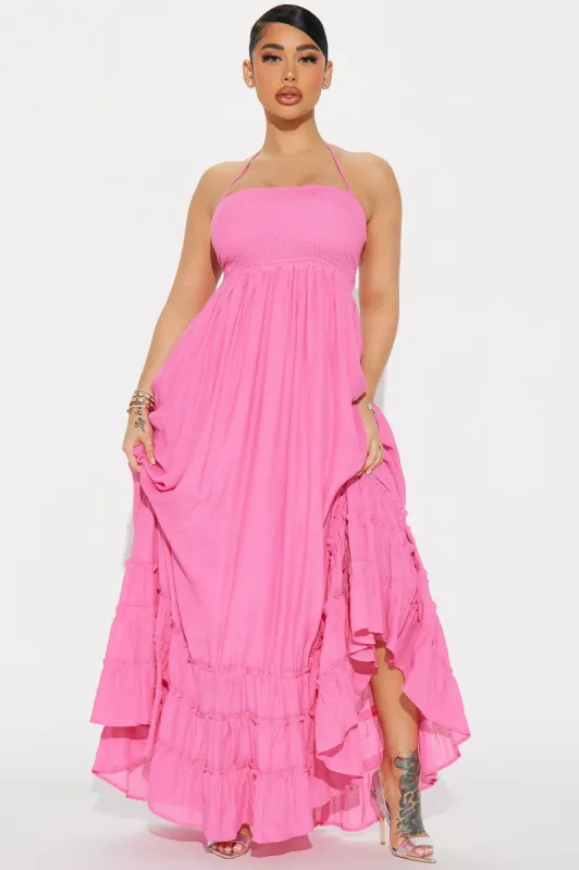 Hayley Halter Maxi Dress - Pink sold by Fashion Nova
