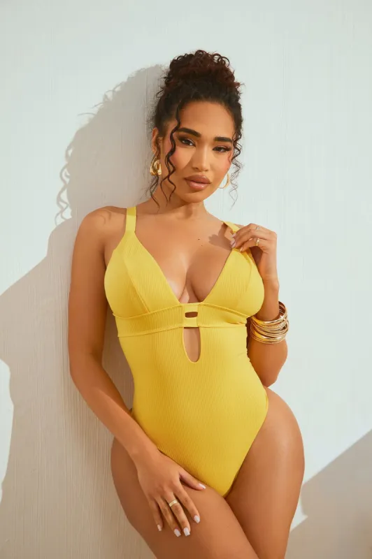 Summer Magic 1 Piece Swimsuit - Yellow sold by Fashion Nova