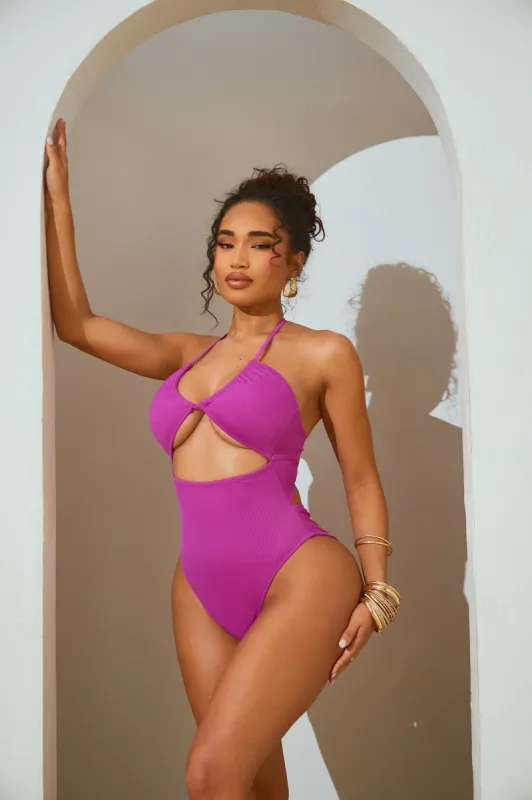 Feel The Heat 1 Piece Monokini - Fuchsia sold by Fashion Nova