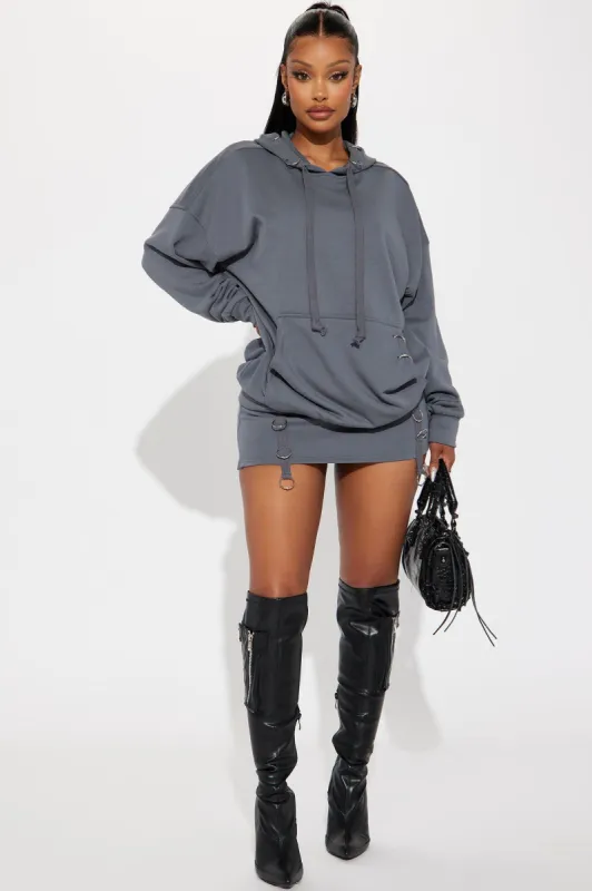 Meeks Fleece Skirt Set - Grey sold by Fashion Nova