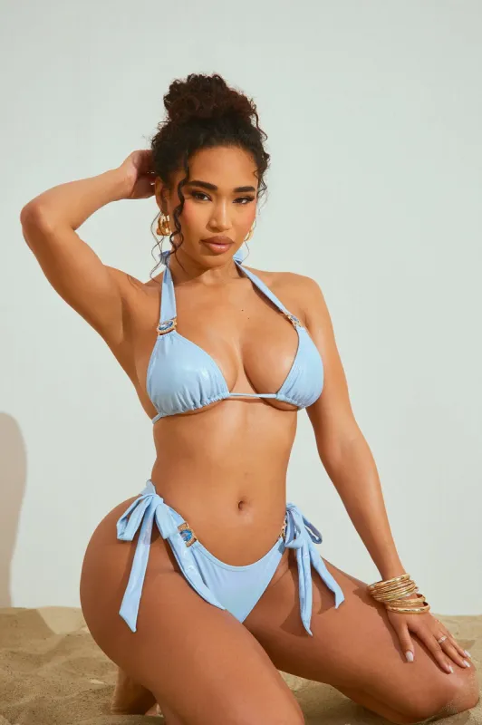Magic Hour Crystal 2 Piece Bikini - Blue sold by Fashion Nova
