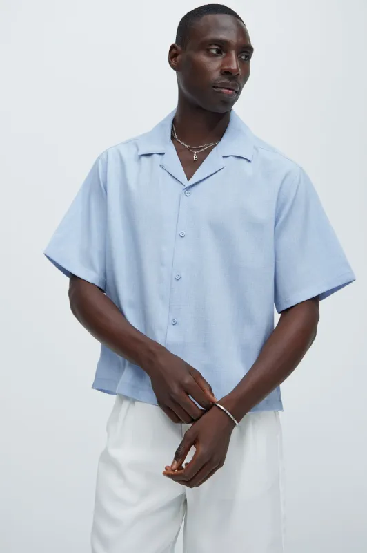 Tech Shirt - Light Blue sold by Fashion Nova