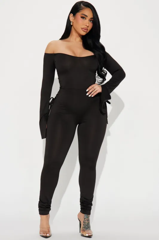 Knew You Were Trouble Jumpsuit - Black sold by Fashion Nova