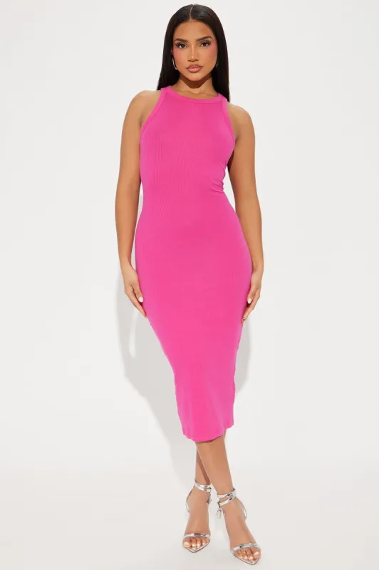 Mila Midi Dress - Fuchsia sold by Fashion Nova