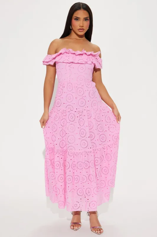 Stephanie Tiered Maxi Dress - Pink sold by Fashion Nova